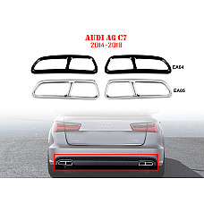 Διπλές μεταλλικές ακροφυσιές εξατμισης με αυτοκόλλητα για AUDI A6 C7 - EA04/EA05 - Sellzone.bg Διπλές μεταλλικές ακροφυσιές εξατμισης με αυτοκόλλητα για AUDI A6 C7 - EA04/EA05